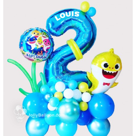 2nd Birthday BABY SHARK Balloon decorations
