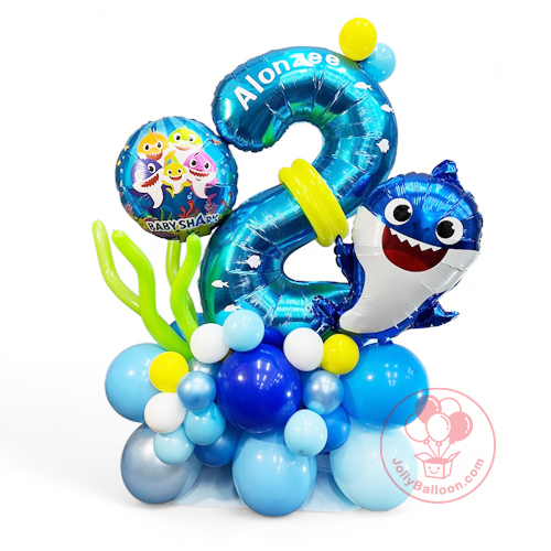 兩歲BABY SHARK座地派對擺設 