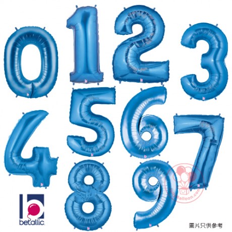 40" Betallic藍色數字氣球