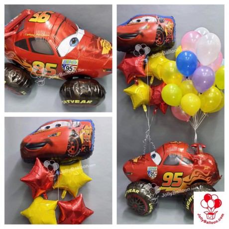 Disney Cars Balloon Bouquet (Helium and Rubbon Included)