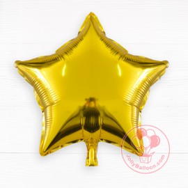 18" 淨色星星 (金色)