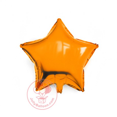 18" 淨色星星 (橙色)