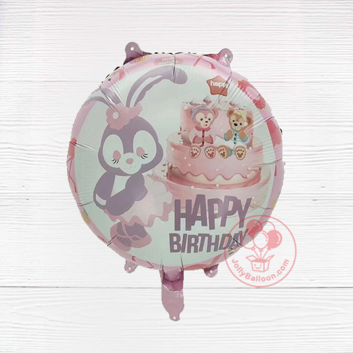 18"  Stellalou happy Birthday Circle Balloon 