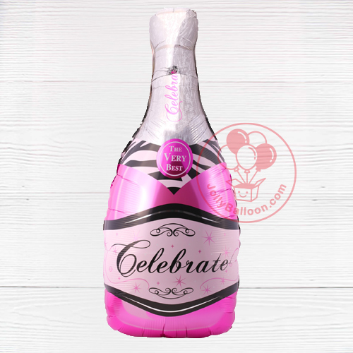 39" 粉色香檳樽