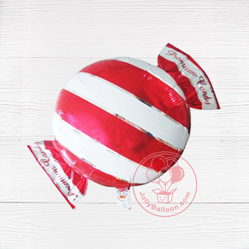 23" 條紋糖果氣球 (紅色)