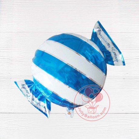 23" 條紋糖果氣球 (藍色)