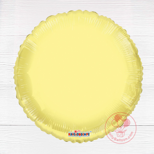18" 馬卡龍粉黃色圓形氣球 (非鋁膜)