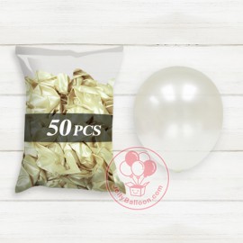 10" 珠光氣球 50個 (白色)
