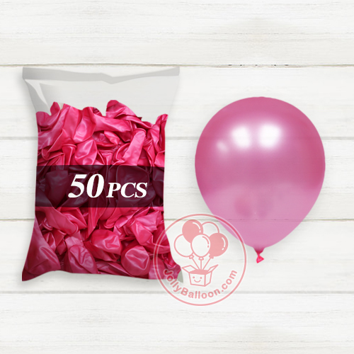 10" 珠光氣球 50個 (粉紅色)