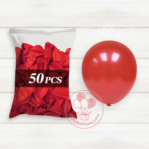 10" 珠光氣球 50個 (紅色)