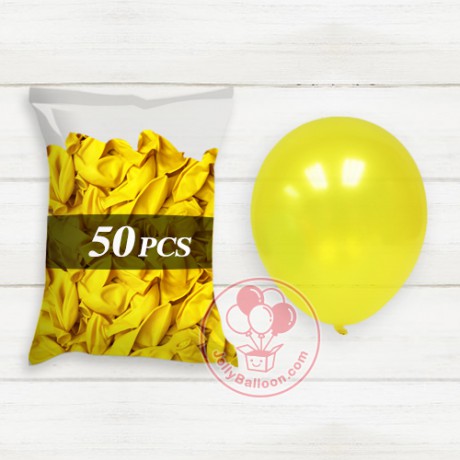 10" 珠光氣球 50個 (檸檬黃)