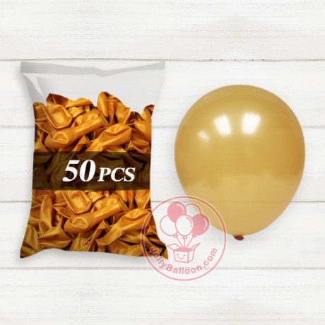 10" 珠光氣球 50個 (金色)