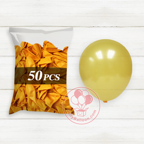 10" 珠光氣球 50個 (芒果黃色)
