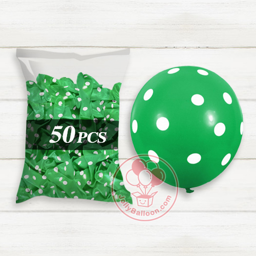 12" 波點氣球 50個(深綠色)