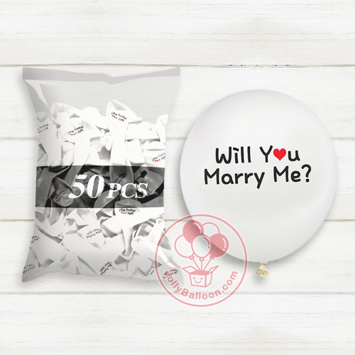 12" Will You Marry Me 50個 (白色)