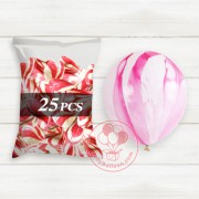 10" 瑪瑙氣球 25個 (粉紅色)