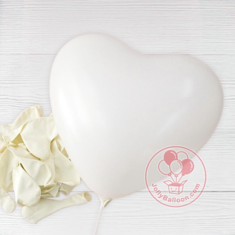 12" Sempertex 心形乳膠氣球  (白色)