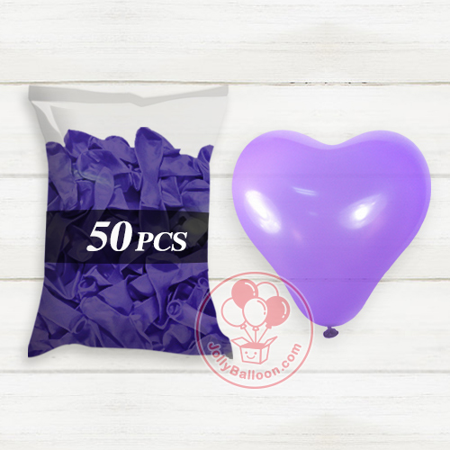 6" 心形乳膠氣球 50個 (紫色)