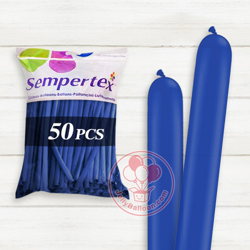 160 Sempertex長條氣球 藍色 50個