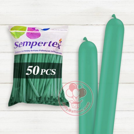 160 Sempertex長條氣球 綠色 50個