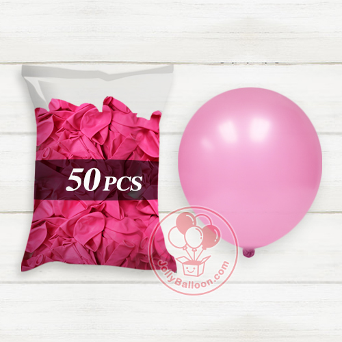 10" 啞光氣球 50個 (粉紅)