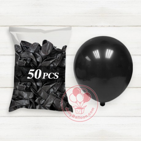 10" 啞光氣球 50個 (黑色)