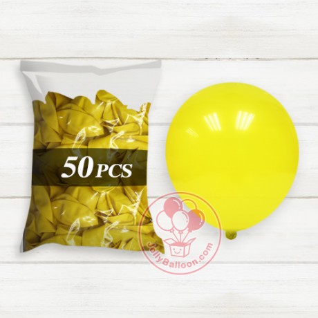 10" 啞光氣球 50個 (檸檬黃)