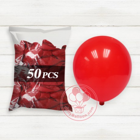 10" 啞光氣球 50個 (紅色)