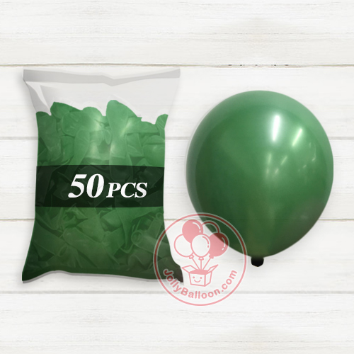 10" 啞光氣球 50個 (墨綠色)