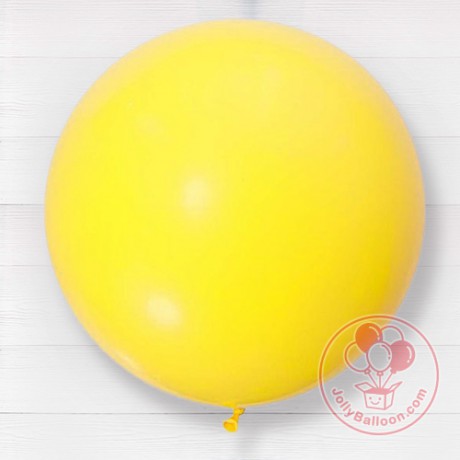 48" 圓型乳膠氣球 (黃色)