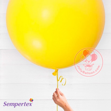 24" 哥倫比亞正圓乳膠氣球 (黃色)