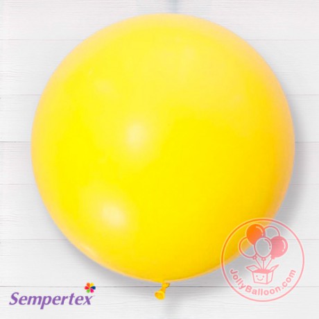 24" 哥倫比亞正圓乳膠氣球 (黃色)