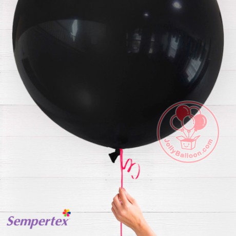 24" 哥倫比亞正圓乳膠氣球 (黑色)