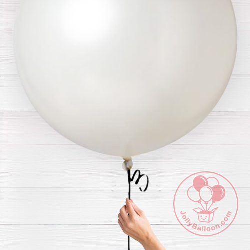 36" 哥倫比亞正圓乳膠氣球 (珠光白色)