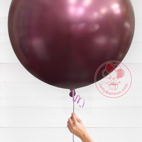 36" 哥倫比亞正圓乳膠氣球 (金屬珠光紫紅色)