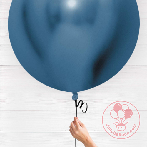 36" 哥倫比亞正圓乳膠氣球 (金屬珠光藍色)