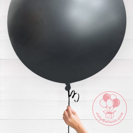 36" 哥倫比亞正圓乳膠氣球 (金屬珠光石墨色)