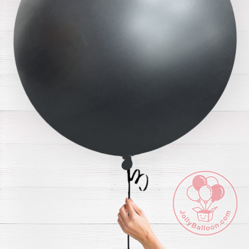 36" 哥倫比亞正圓乳膠氣球 (金屬珠光石墨色)
