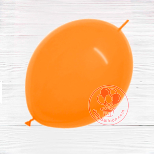 6" 啞光針尾乳膠氣球 (橙色) 50個