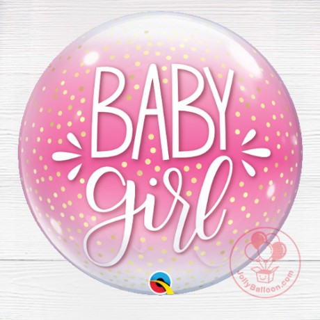 22" Baby Girl 水晶氣球