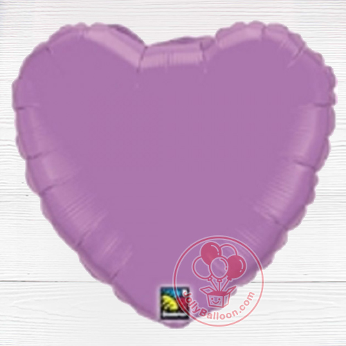 18" 春天淡紫色心形氣球