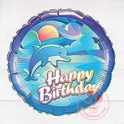 18" 跳躍海豚生日氣球