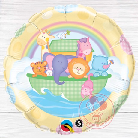 18" 嬰兒方舟＆彩虹氣球