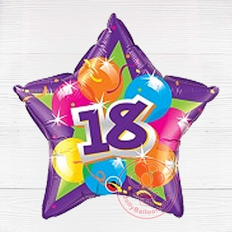 20" 18歲閃耀生日之星氣球