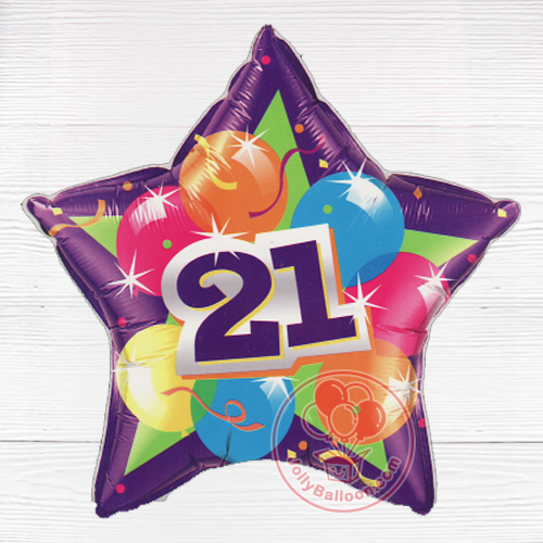 20" 21歲閃耀生日之星氣球