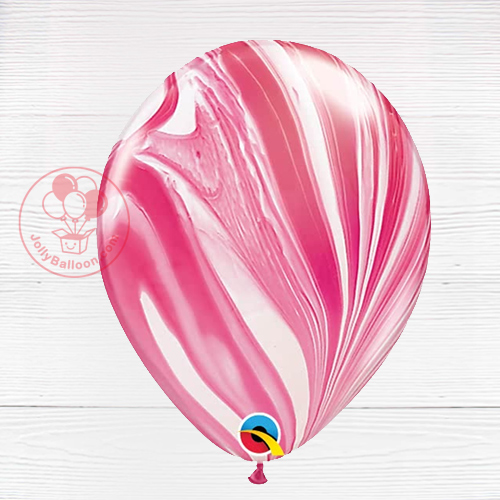 11" 瑪瑙紋氣球 (粉紅色) 1個