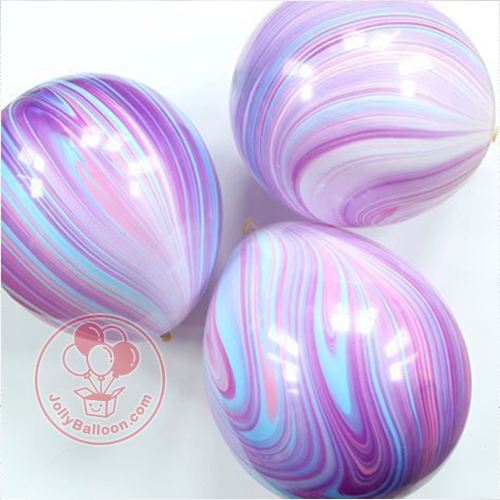 11" 瑪瑙紋氣球 (粉紫色) 1個