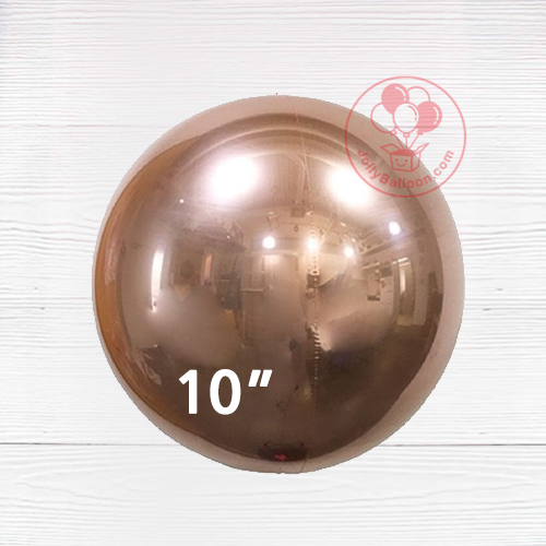 10" 鋁膜正圓形氣球 (玫瑰金)