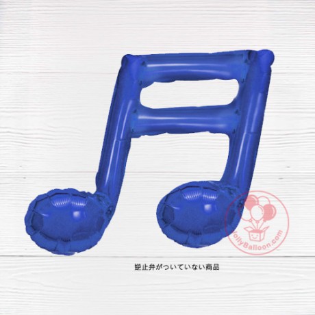 9" 金屬藍色雙音符 (不能飄浮, 封口需打結)
