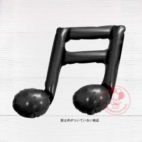 9" 黑色雙音符 (不能飄浮, 封口需打結)